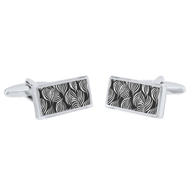 Cufflinks Leaves Print (Angled)