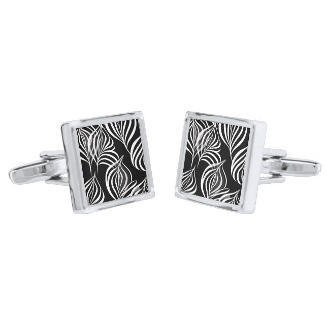 Cufflinks Leaves Print (Angled)