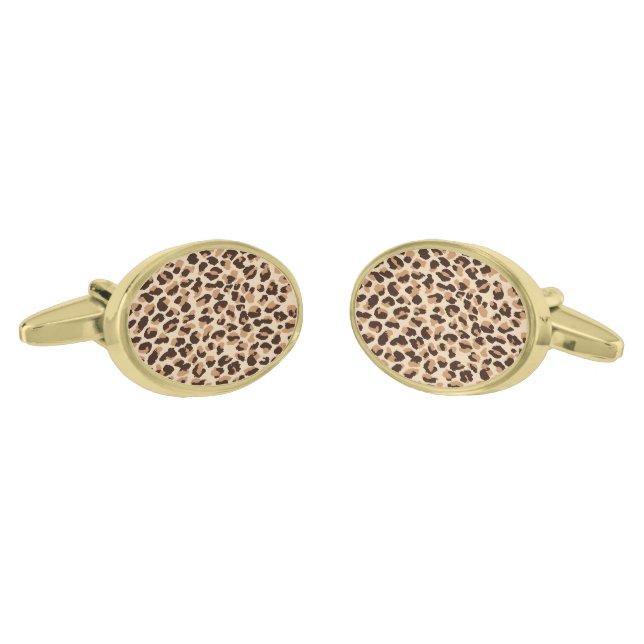 Cufflinks Leopard Print (Angled)