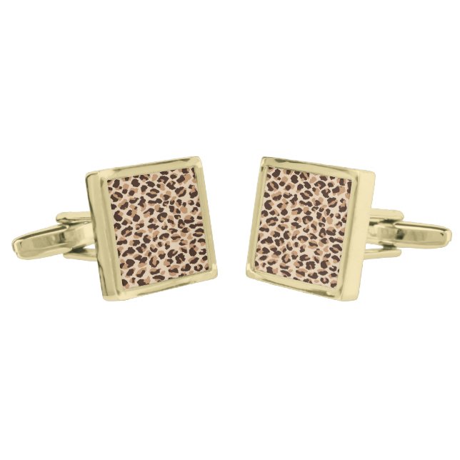 Cufflinks Leopard Print (Angled)