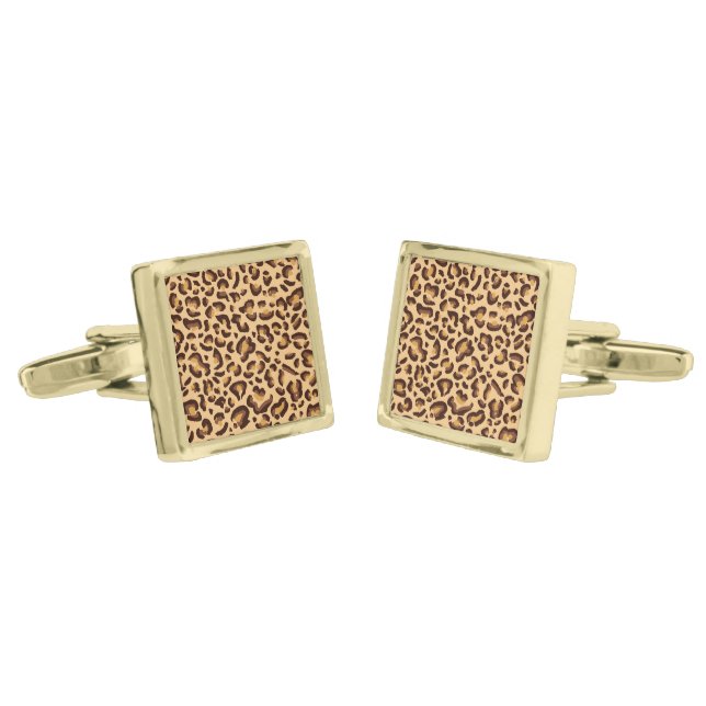 Cufflinks Leopard Print (Angled)