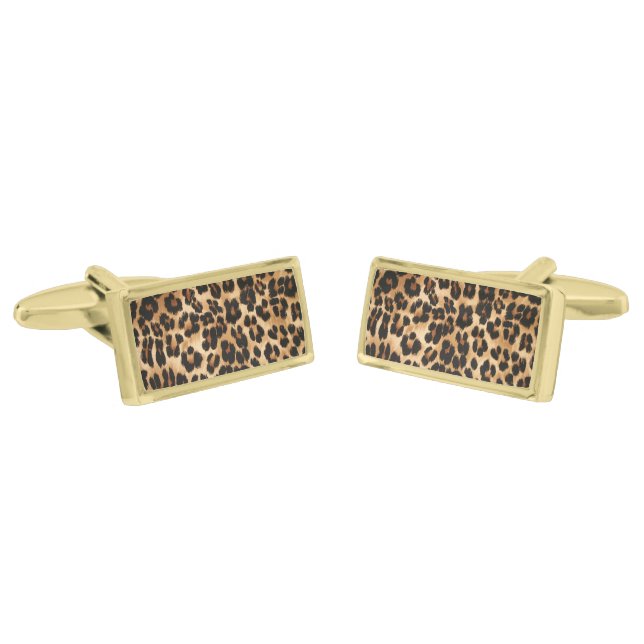 Cufflinks Leopard Print (Angled)