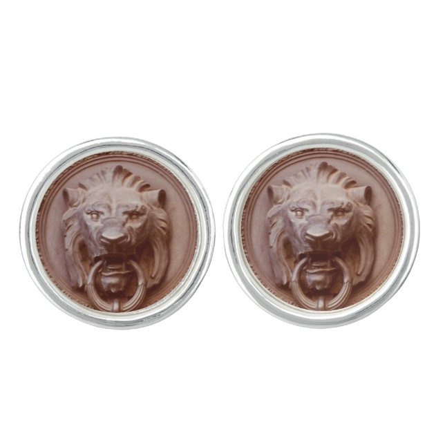 Cufflinks - Lion Head door knocker (Front)