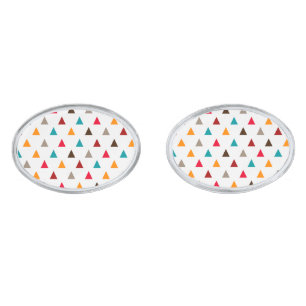 Cufflinks - Multi Coloured Triangles