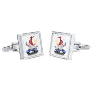 Cufflinks with Christmas Gnome