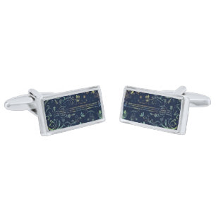 Cufflinks with Guitar Flowers