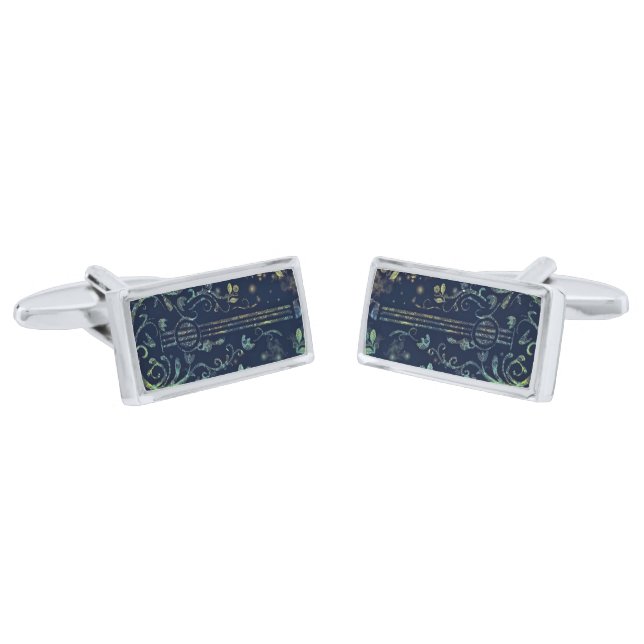 Cufflinks with Guitar Flowers (Angled)