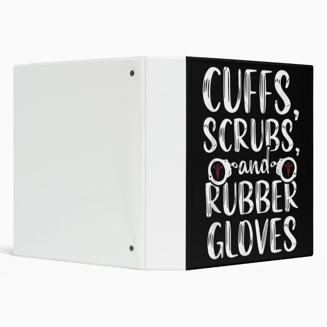 Cuffs Correctional Nurse RN Prison Nursing Medical 3 Ring Binder (Background)