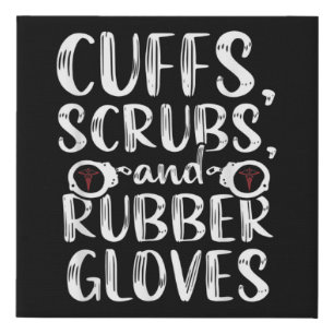 Cuffs Correctional Nurse RN Prison Nursing Medical Faux Canvas Print