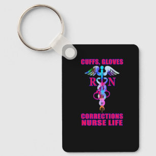 Cuffs Gloves Corrections Nurse Life Correctional N Keychain