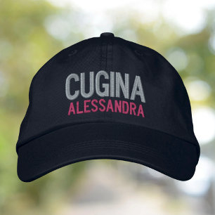 Cugina (cousin/female) personalized embroidered baseball cap