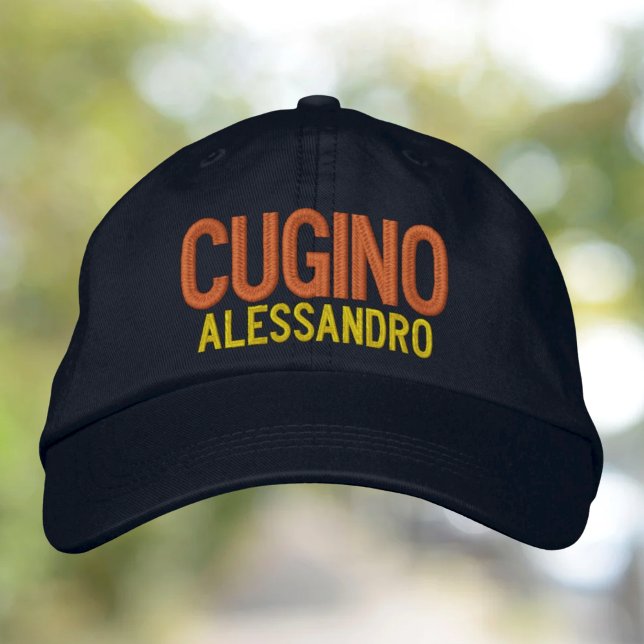 Cugino (cousin/male) Personalized embroidered  Baseball Cap (Creator Uploaded)