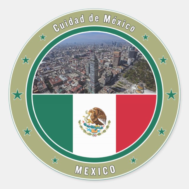 Cuidad de Mexico Classic Round Sticker (Front)
