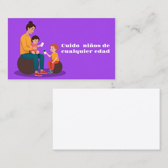 Cuido ninos  business card (Front/Back)