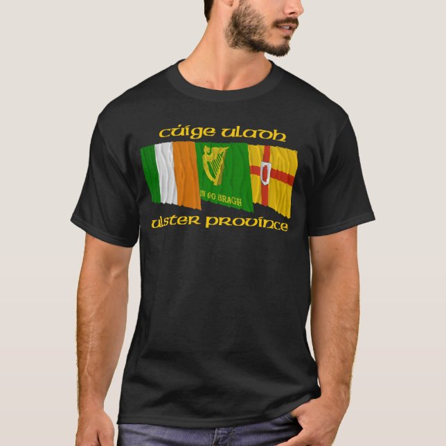 Cúige Uladh (Ulster Province) Flags T-Shirt (Front)