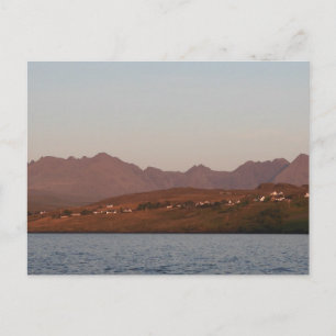  Cuillin Hills in Red Sunset Skye  Holiday Postcard