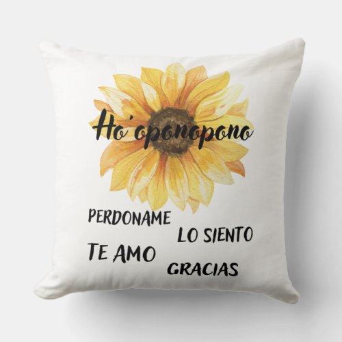 cuin with spiritual phrases throw pillow