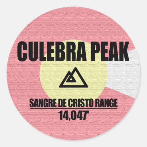 Culebra Peak Classic Round Sticker