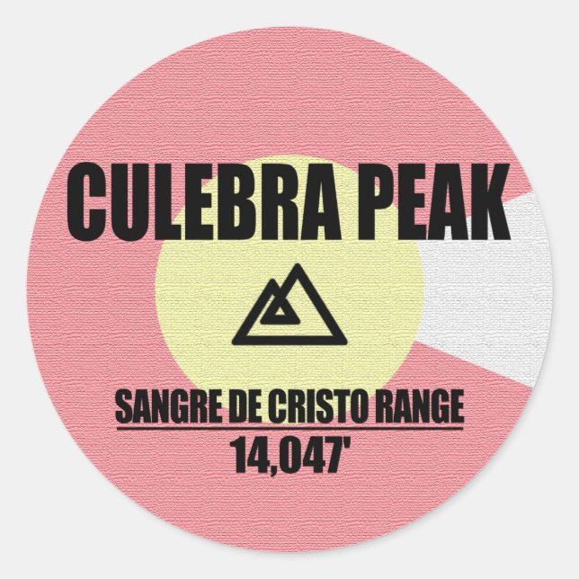 Culebra Peak Classic Round Sticker (Front)
