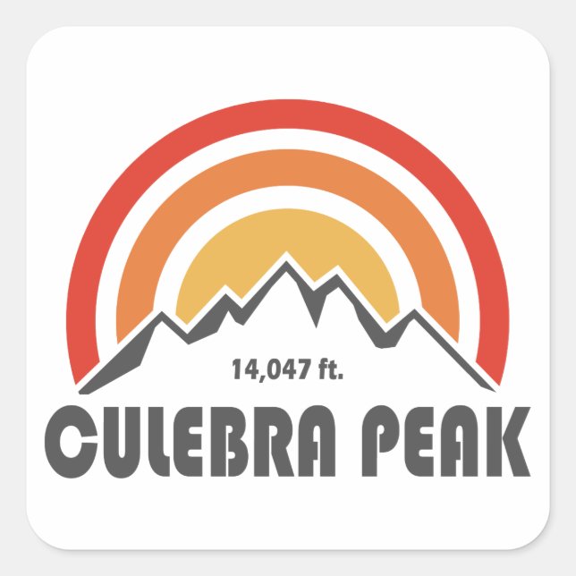 Culebra Peak Square Sticker (Front)