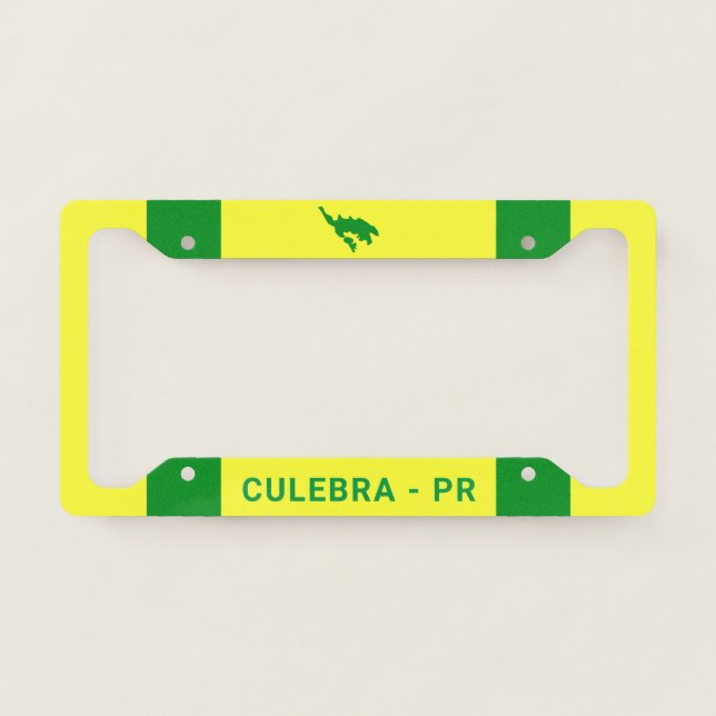 Culebra, Puerto Rico (Flag) License Plate License Plate Frame (Front)