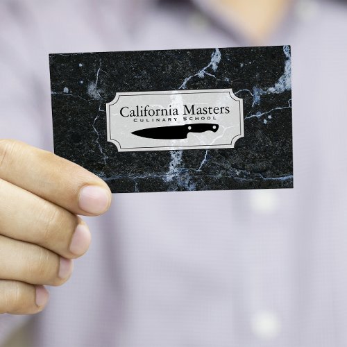Culinary Arts  Chef  Marbled Business Card