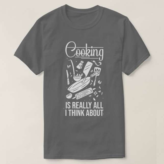 culinary arts cooking kitchen chef cook knife food T-Shirt (Design Front)