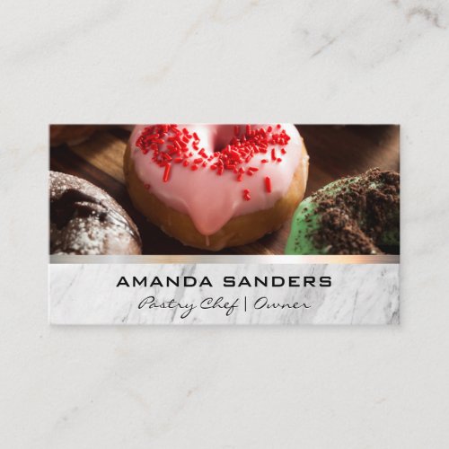 Culinary Arts  Donuts Background Business Card