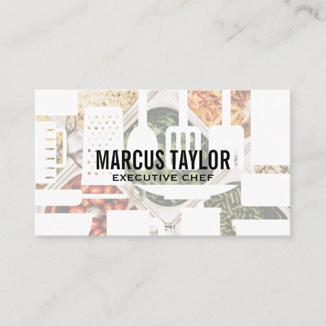 Culinary Arts | Executive Chef | Cooking Business Card (Front)