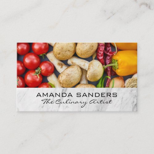 Culinary Arts  Fruits and Vegetables Business Card