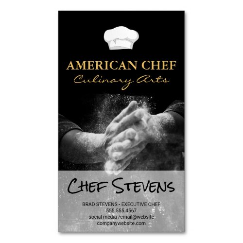 Culinary Arts  Pastry Chef Business Card Magnet