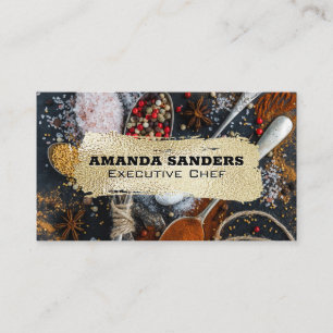 Culinary Arts Spices on Spoons Business Card
