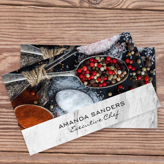 Culinary Arts | Spices on Spoons Business Card (Creator Uploaded)