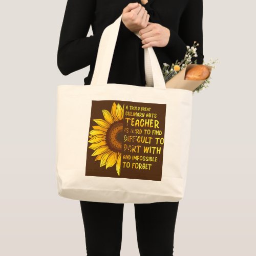 Culinary Arts Teacher Retirement Appreciation  Large Tote Bag