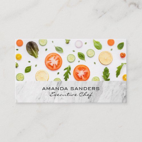 Culinary Arts  Vegetables Business Card