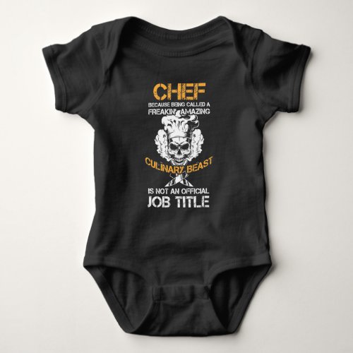 Culinary Beast Funny Kitchen Chef Cuisine Cook Baby Bodysuit