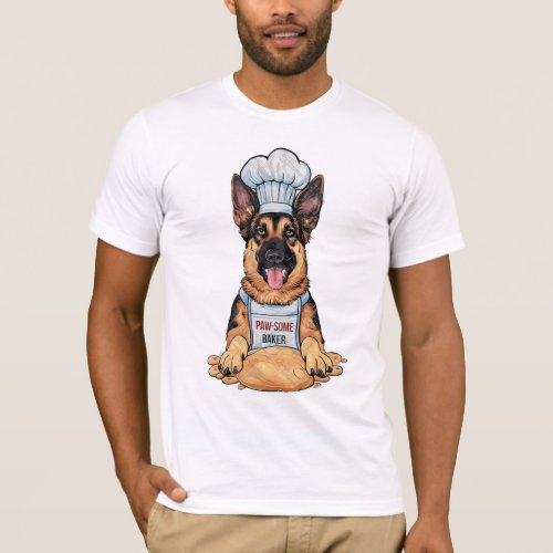 Culinary Canine Baker German Shepard With Loaf T_Shirt