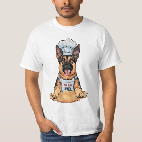 Culinary Canine Baker German Shepard With Loaf T_Shirt