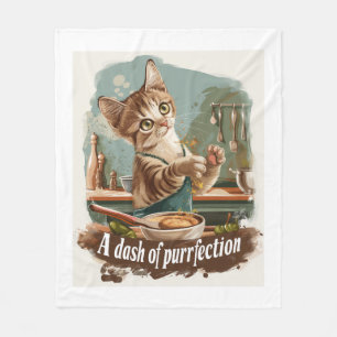 Culinary Cat Chef Fleece Blanket