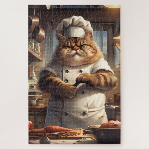 Culinary Cat Chef Funny Animal 1000 Piece Jigsaw Puzzle