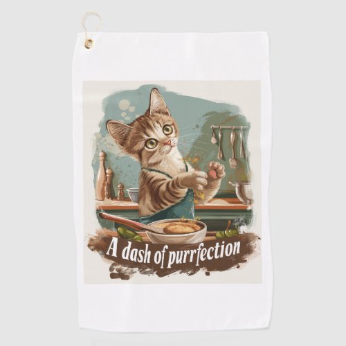 Culinary Cat Chef Golf Towel