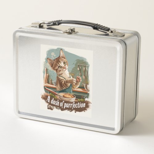 Culinary Cat Chef Metal Lunch Box