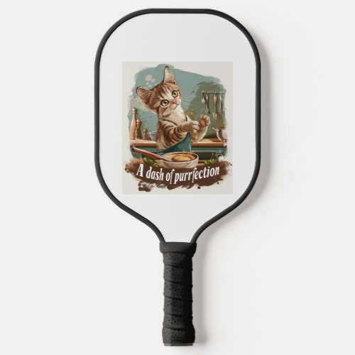 Culinary Cat Chef Pickleball Paddle