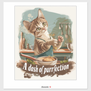 Culinary Cat Chef Sticker