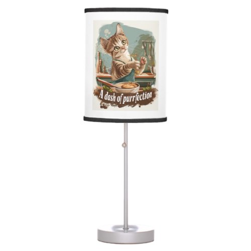 Culinary Cat Chef Table Lamp