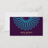 Culinary Chef Blue Whisk Logo Purple Business Card (Front/Back)