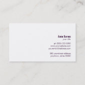Culinary Chef Blue Whisk Logo Purple Business Card (Back)