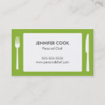Culinary Chef Green Modern Business Card at Zazzle