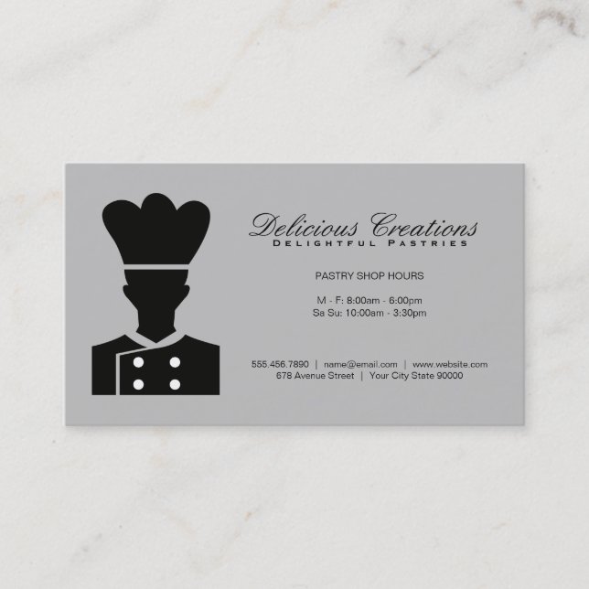 Culinary Chef | Restaurant Owner | Pastry Chef Business Card (Front)