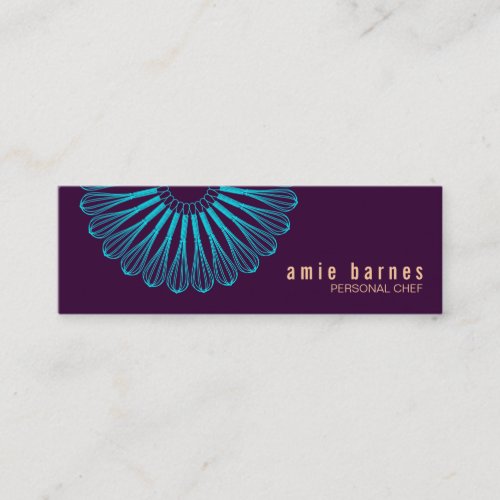 Culinary Chef Whisk Logo Purple Business Card